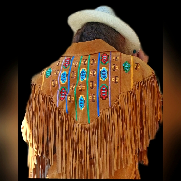 Lew Magram Jackets & Blazers - Vintage Lew Magram Western Button-Up beaded fringe jacket (Unisex XL)